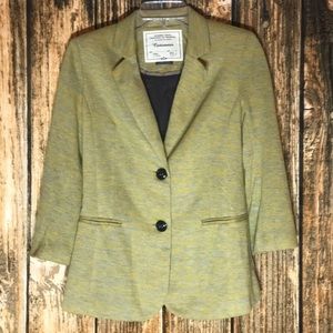 Anthropologie Cartonnier mustard speckled blazer